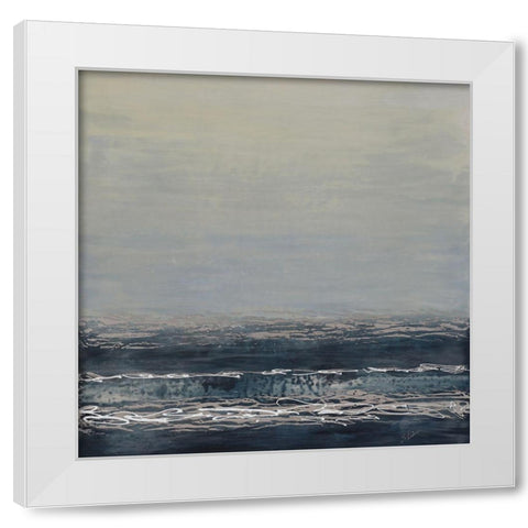 A Cool Distance White Modern Wood Framed Art Print by Shanti, Shima
