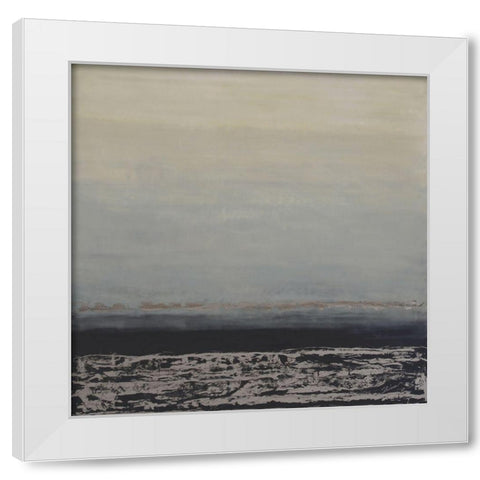 Deep Like This White Modern Wood Framed Art Print by Shanti, Shima