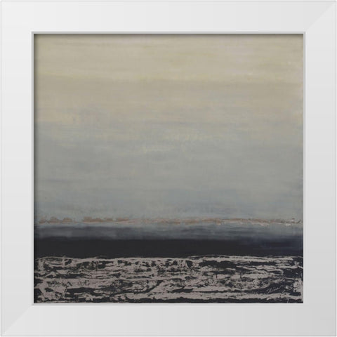 Deep Like This White Modern Wood Framed Art Print by Shanti, Shima