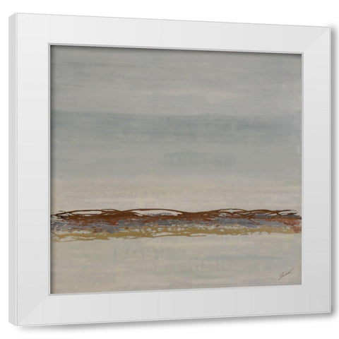 Harmony of One White Modern Wood Framed Art Print by Shanti, Shima