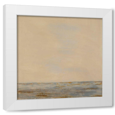 Desert Sea White Modern Wood Framed Art Print by Shanti, Shima