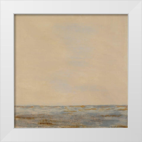 Desert Sea White Modern Wood Framed Art Print by Shanti, Shima