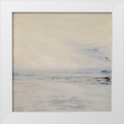 Solace in Solitude White Modern Wood Framed Art Print by Shanti, Shima