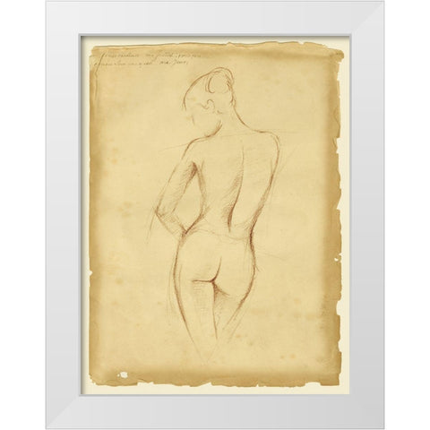 Custom Antique Figure Study II White Modern Wood Framed Art Print by Harper, Ethan