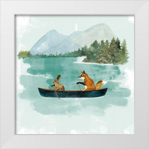 Bear Lake II White Modern Wood Framed Art Print by Barnes, Victoria