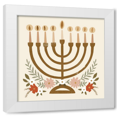 Natural Hanukkah II White Modern Wood Framed Art Print by Barnes, Victoria