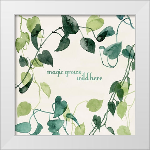 Magic Grows I White Modern Wood Framed Art Print by Popp, Grace