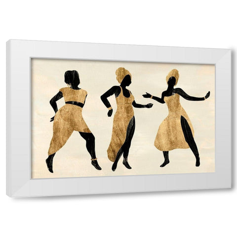 Celebration Dance II White Modern Wood Framed Art Print by Warren, Annie