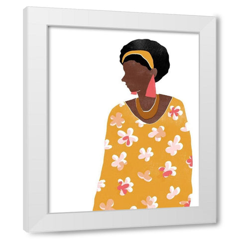 Pattern Poise II White Modern Wood Framed Art Print by Vess, June Erica