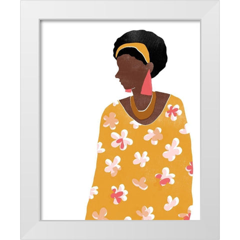 Pattern Poise II White Modern Wood Framed Art Print by Vess, June Erica