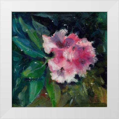 Rhododendron Portrait II White Modern Wood Framed Art Print by Doyle, Anne Farrall