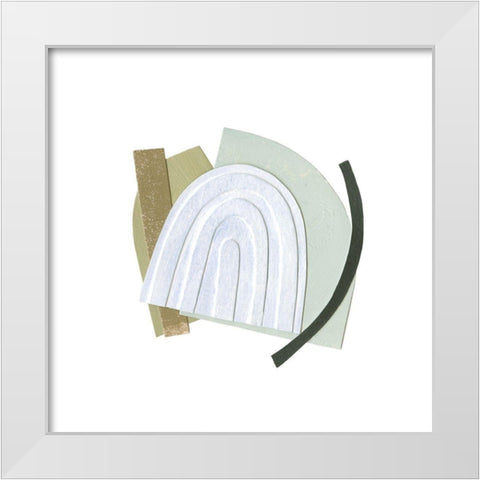 Mod Rainbow Collage IV White Modern Wood Framed Art Print by Caroline, Emma