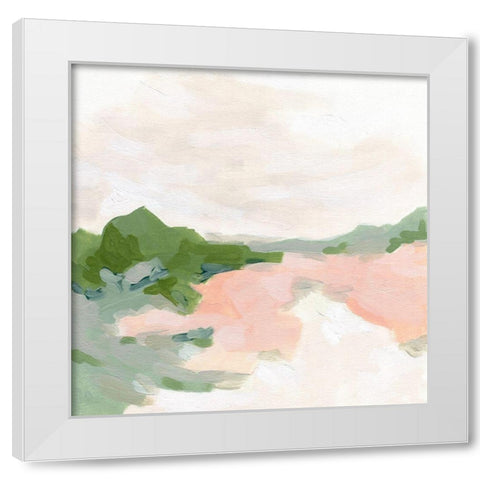 Pastoral Inlet I White Modern Wood Framed Art Print by Vess, June Erica