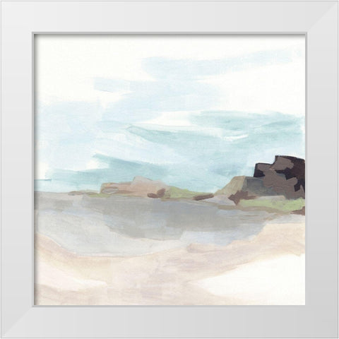 Glacial Coast II White Modern Wood Framed Art Print by Vess, June Erica