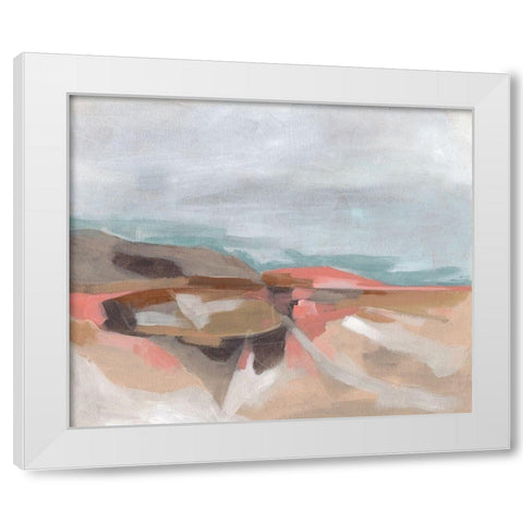 Tectonic Plateau I White Modern Wood Framed Art Print by Vess, June Erica