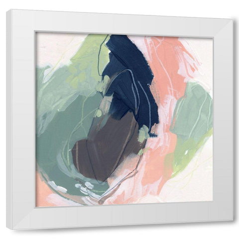 Circle Side II White Modern Wood Framed Art Print by Vess, June Erica
