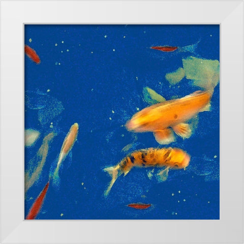 Swimming Lessons I White Modern Wood Framed Art Print by Ludwig, Alicia