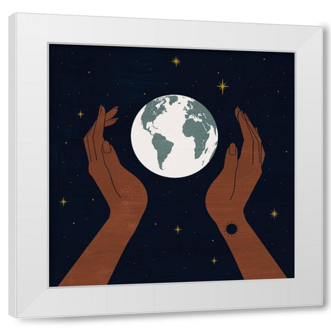 Dear Mother Earth I White Modern Wood Framed Art Print by Popp, Grace