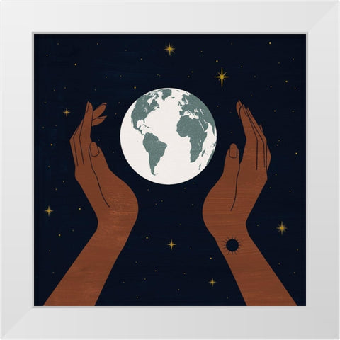 Dear Mother Earth I White Modern Wood Framed Art Print by Popp, Grace