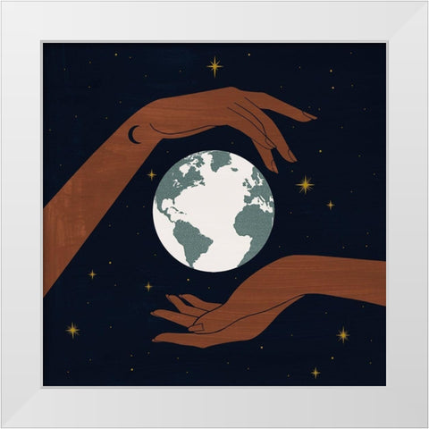 Dear Mother Earth II White Modern Wood Framed Art Print by Popp, Grace