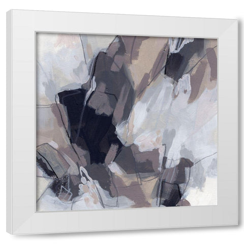 Neutral Burst I White Modern Wood Framed Art Print by Vess, June Erica