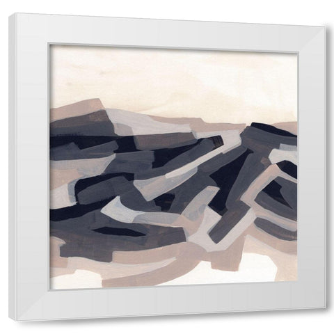 Puzzle Landscape I White Modern Wood Framed Art Print by Vess, June Erica
