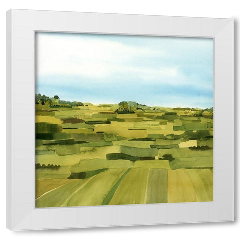 Green Gold Valley I White Modern Wood Framed Art Print by Popp, Grace