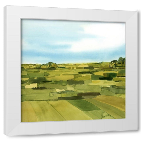 Green Gold Valley II White Modern Wood Framed Art Print by Popp, Grace