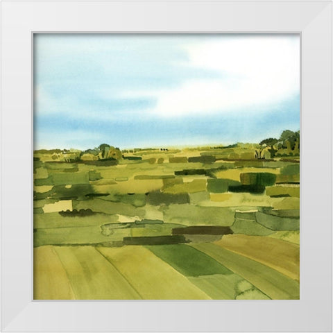 Green Gold Valley II White Modern Wood Framed Art Print by Popp, Grace