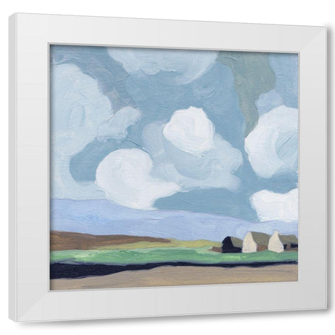 A Quiet Village I White Modern Wood Framed Art Print by Wang, Melissa