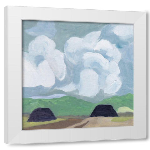 A Quiet Village II White Modern Wood Framed Art Print by Wang, Melissa