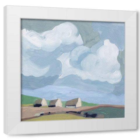 A Quiet Village III White Modern Wood Framed Art Print by Wang, Melissa