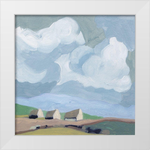 A Quiet Village III White Modern Wood Framed Art Print by Wang, Melissa