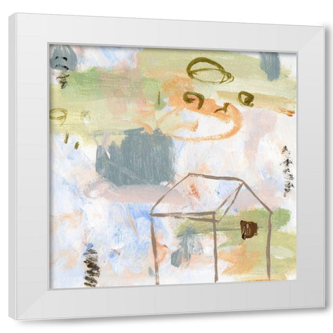 Hopscotch Doodles IV White Modern Wood Framed Art Print by Wang, Melissa