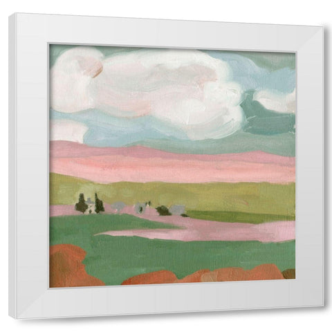 Violet Fields I White Modern Wood Framed Art Print by Wang, Melissa