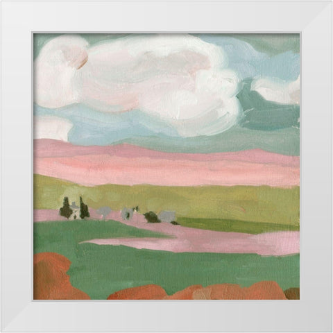 Violet Fields I White Modern Wood Framed Art Print by Wang, Melissa