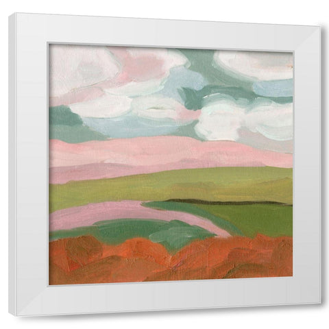 Violet Fields II White Modern Wood Framed Art Print by Wang, Melissa