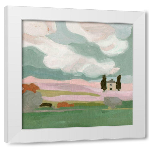 Violet Fields III White Modern Wood Framed Art Print by Wang, Melissa