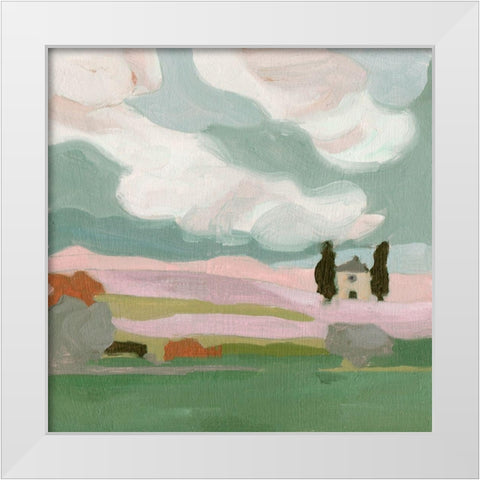 Violet Fields III White Modern Wood Framed Art Print by Wang, Melissa