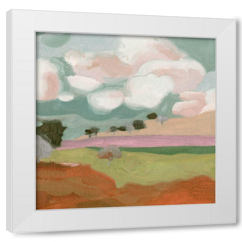 Violet Fields IV White Modern Wood Framed Art Print by Wang, Melissa