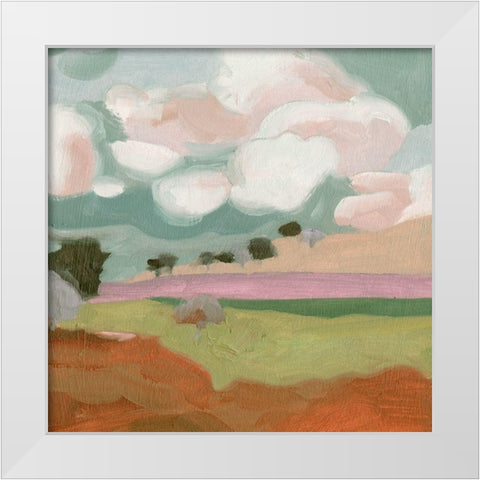 Violet Fields IV White Modern Wood Framed Art Print by Wang, Melissa