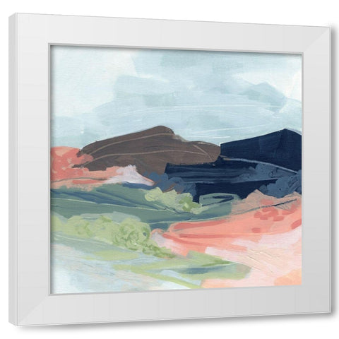 Valley Sweep II White Modern Wood Framed Art Print by Vess, June Erica