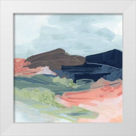 Valley Sweep II White Modern Wood Framed Art Print by Vess, June Erica