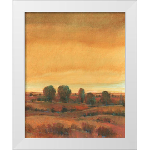 Golden Time II White Modern Wood Framed Art Print by OToole, Tim