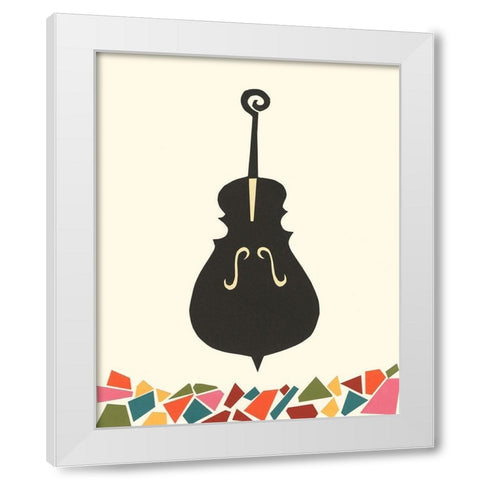 Cut Paper Instruments I White Modern Wood Framed Art Print by Moore, Regina