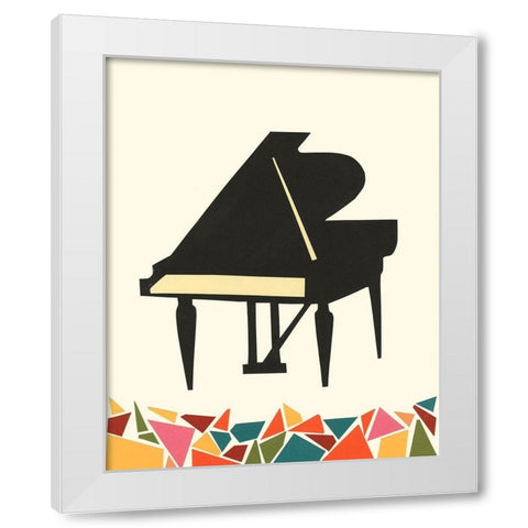 Cut Paper Instruments II White Modern Wood Framed Art Print by Moore, Regina
