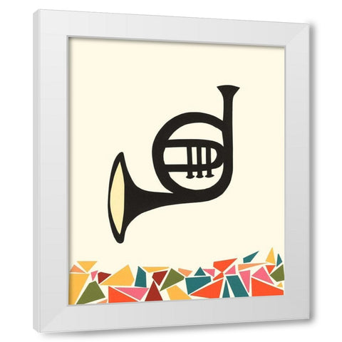 Cut Paper Instruments III White Modern Wood Framed Art Print by Moore, Regina