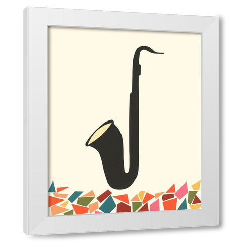 Cut Paper Instruments IV White Modern Wood Framed Art Print by Moore, Regina