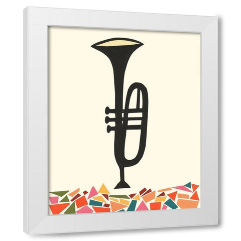 Cut Paper Instruments V White Modern Wood Framed Art Print by Moore, Regina
