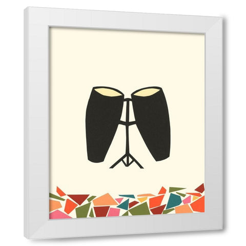 Cut Paper Instruments VI White Modern Wood Framed Art Print by Moore, Regina